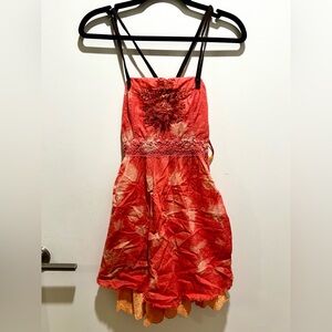 Free People Embroidered Bohemian Dress. Size 2.